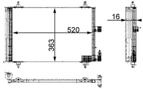 MAHLE AC 350 000S Kondensatorius, oro kondicionierius