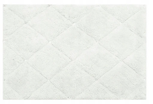 Dekoratyvinis medvilninis vonios kilimėlis 50x70 Chic 2 baltas