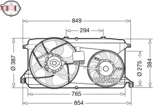 DENSO DER10009 Radiator fan