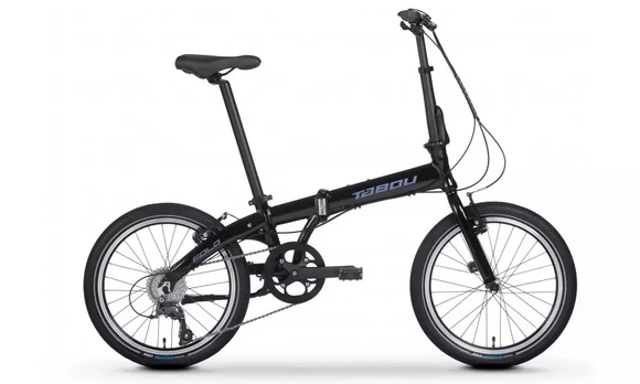 Dviratis Tabou Fold Sport juodas-sidabrinis