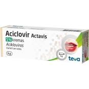 ACICLOVIR ACTAVIS 50 mg/g kremas 5 g kaina