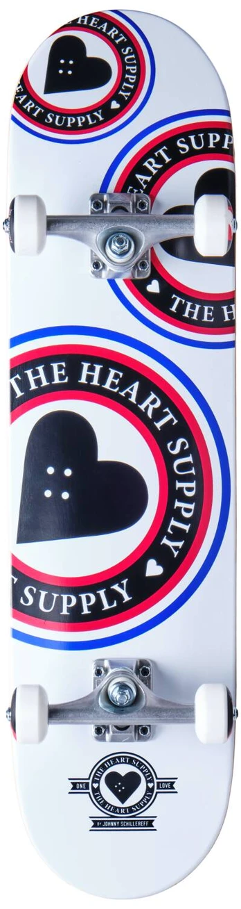 Riedlentė Heart Supply Orbit Logo, White/Black/Blue