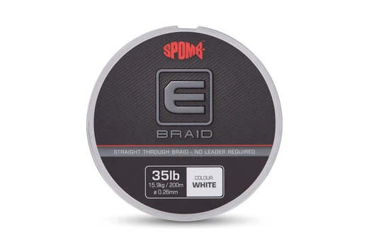 Valas Spomb E Braid, 0,26 mm, 35 lb, 200 m, balta spalva