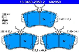 ATE 13.0460-2959.2 Brake pad set