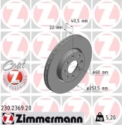 Stabdžių diskas ZIMMERMANN 230.2369.20 kaina