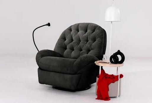 Fotelis-reglaineris Dream Electric, juodas