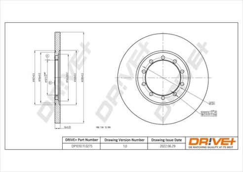 Stabdžių diskas Dr!ve+ DP1010.11.0275