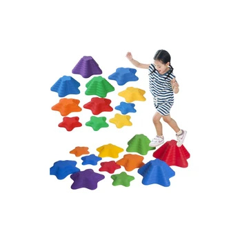 Lean Toys Sensory Path Stones 4 Sizes 6 Colored Stones