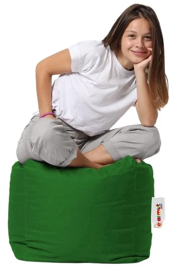 Lauko pufas Square Pouf-Green Žalias