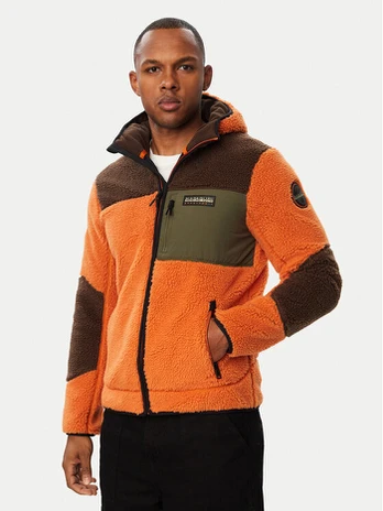 Napapijri Fliso džemperis Yupik NP0A8AZX Ruda Regular Fit