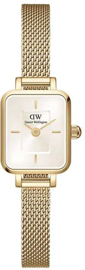 Laikrodis Daniel Wellington Micro Quadro Mini Evergold Champagne DW00100656