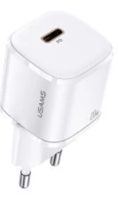 Adapteris Usams AZUSATLUSA00814, USB Type C/Europlug, balta, 20 W