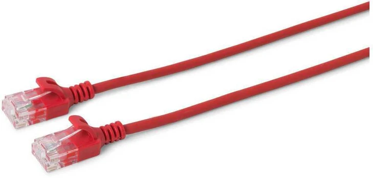 MicroConnect U/UTP CAT6 1M raudonas plonas,