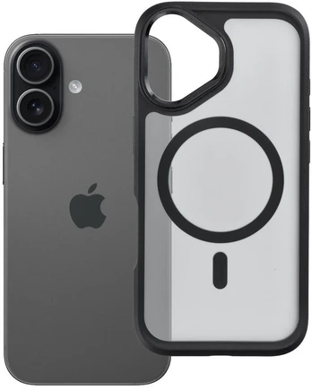 Case for iPhone 17 Forcell F-Protect Smoke Hybrid Premium compatible with MagSafe juodas