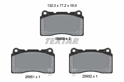 TEXTAR 2585001 Brake pad set