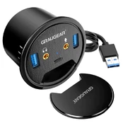 Šakotuvas GRAUGEAR USB 3.0 Tisch Hub mit Audio- und Mikrofonanschluss kaina