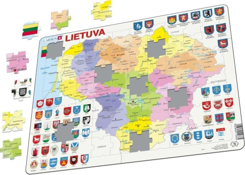 LARSEN dėlionė Lithuania Political, LT, AR3