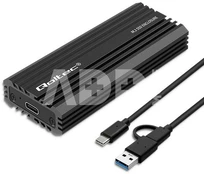 Qoltec Enclosure for drive M.2 SATA, NVMe, USB C, 2TB kaina