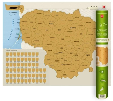 Nutrinamas žemėlapis. Lietuva