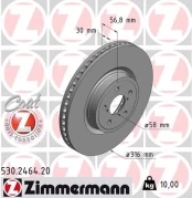 Stabdžių diskas ZIMMERMANN 530.2464.20 kaina