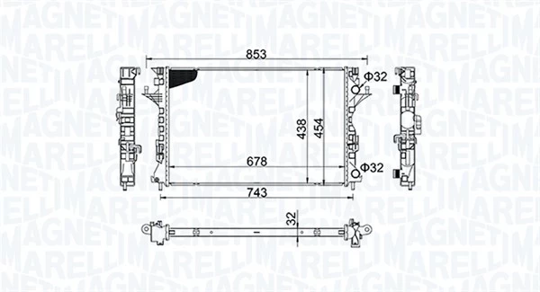 Variklio radiatorius MAGNETI MARELLI 350213152200