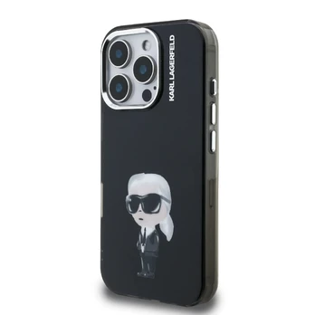 Dėklas Karl Lagerfeld IML Aquarelle Karl Case for iPhone 16 Pro Max Juodas