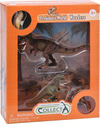 Figurėlės Dvi Dėžutėje: T-rex ir Velociraptorius