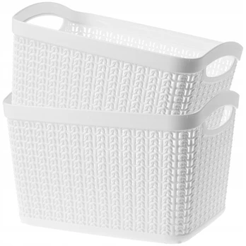 Baltas laikymo krepšys-organizeris 6,6l, 2 vnt.