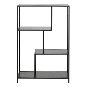 Lentyna Home4you, juoda, 77 cm x 35 cm x 114 cm