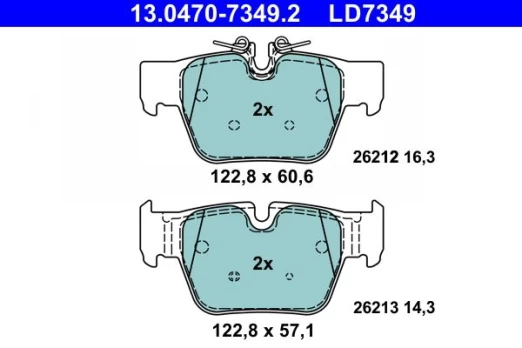 ATE 13.0470-7349.2 Brake pad set