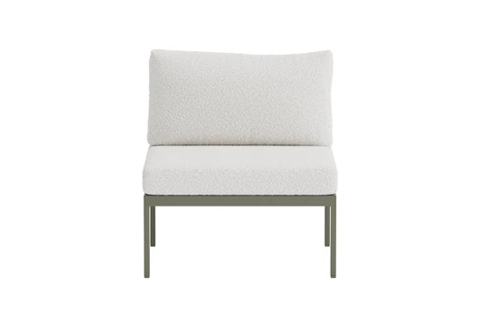 Copacabana Sofa Module Middle - Brown / White Bouclé