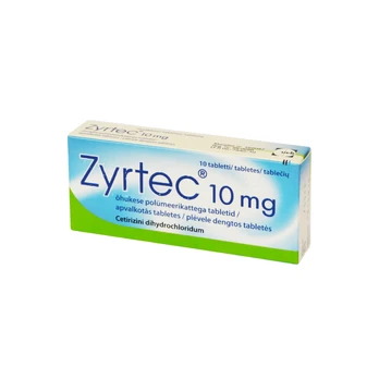 Zyrtec 10 mg plėvele dengtos tabletės N10