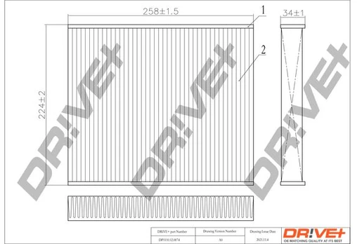 Filtras, salono oras Dr!ve+ DP1110.12.0074