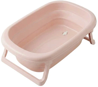 Foldable plastikas baby bath Tega Baby pink
