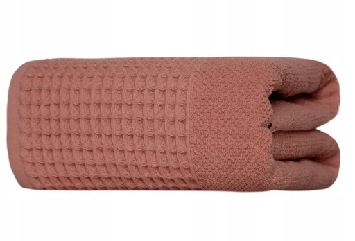 Medvilninis rankšluostis modernus Waffle 70x140 rožinis