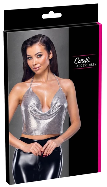 Cottelli accessoires Top Metal Silver Teminis kostiumas