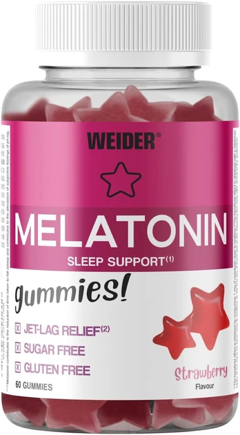 Weider Melatonin Strawberry 60 guminukų