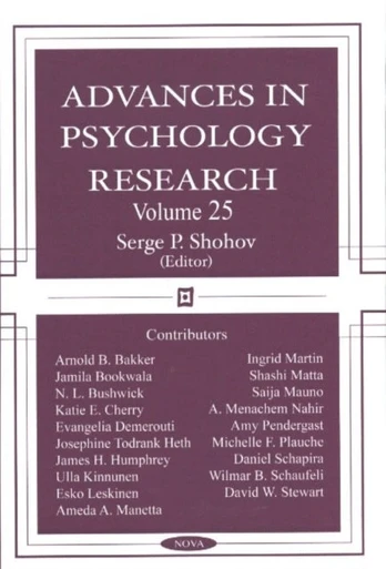 Advances in Psychology Research