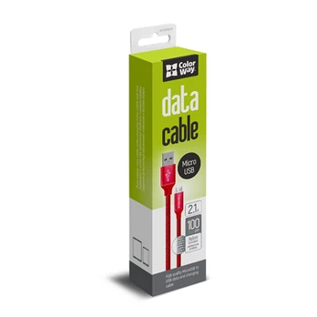 ColorWay USB Charging cable Red, 1 m | CW-CBUM002-RD