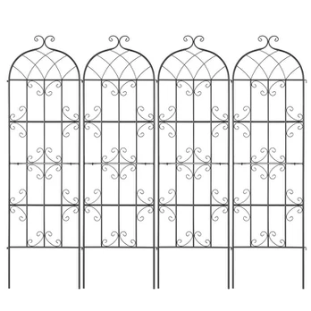 4 dalių metalinis sodo groteles 180x51 cm