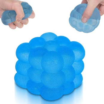 Antistresinis squishy kubas, minkštas sensorinis žaislas kubas - mėlynas