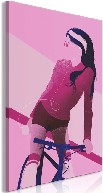 Artgeist Paveikslas - Woman on Bicycle (1 Part) Vertical