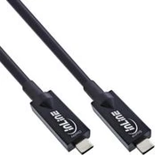 Kabelis USB InLine® USB 3.2 Gen.2 AOC cable, USB Type-C male/male, juodas, 3m