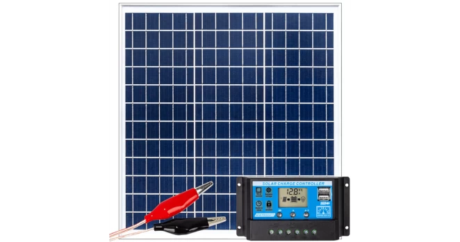 Saulės Baterija Su Įtampos Reguliatoriumi 40W 12V
