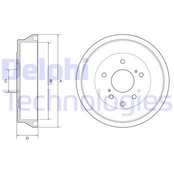 Stabdžių būgnas DELPHI BF636