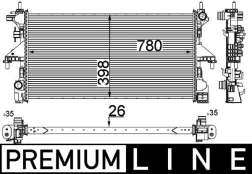 Variklio radiatorius MAHLE CR 808 000P kaina