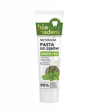 Bio Madent natūrali dantų pasta Žalias Tea su prebiotikais - 100 ml