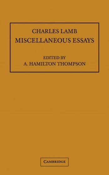 Miscellaneous Essays