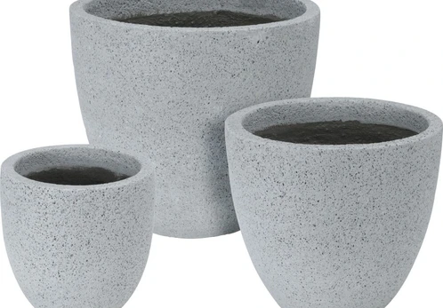 Lauko vazonas, cementinis, pilkos sp., 36 x 36 x 32 cm.