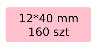 Niimbot rožinės etiketės 12x40mm, 160 vnt.